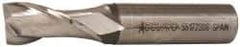 Accupro - 5/8", 1-5/16" LOC, 5/8" Shank Diam, 3-7/16" OAL, 2 Flute, Powdered Metal Square End Mill - Single End, Uncoated, Spiral Flute, 30° Helix, Centercutting, Right Hand Cut, Right Hand Flute - Exact Tool & Supply