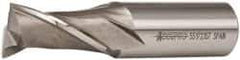 Accupro - 1", 1-5/8" LOC, 1" Shank Diam, 4-1/8" OAL, 2 Flute, Powdered Metal Square End Mill - Single End, Uncoated, Spiral Flute, 30° Helix, Centercutting, Right Hand Cut, Right Hand Flute - Exact Tool & Supply