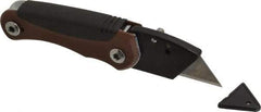 Paramount - Fixed Folding Utility Knife - 2-3/8" Blade, Molded Rubberized Handle, 1 Blade Included - Exact Tool & Supply