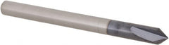 Made in USA - 1/8" Diam 2 Flute Single End Solid Carbide Chamfer Mill - Exact Tool & Supply