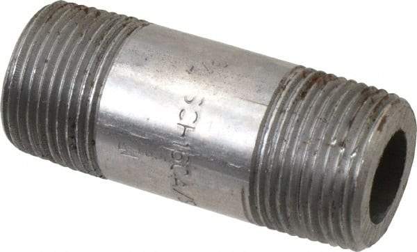 Value Collection - Schedule 160, 3/4" Diam x 2-1/2" Long Black Pipe Nipple - Threaded - Exact Tool & Supply