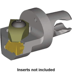Kennametal - NG2R Insert, 20mm Head Length, Modular Grooving Cutting Unit Head - Left Hand Cut, System Size KM2016, Through Coolant, Series Micro Top Notch - Exact Tool & Supply