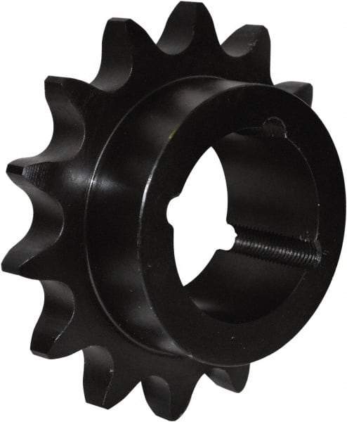 U.S. Tsubaki - 15 Teeth, 1/2" Chain Pitch, Chain Size 40, Taper Lock Sprocket - 1" Bore Diam, 2.652" Outside Diam - Exact Tool & Supply