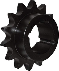 U.S. Tsubaki - 21 Teeth, 3/4" Chain Pitch, Chain Size 60, Taper Lock Sprocket - 2-1/8" Bore Diam, 5.43" Outside Diam - Exact Tool & Supply