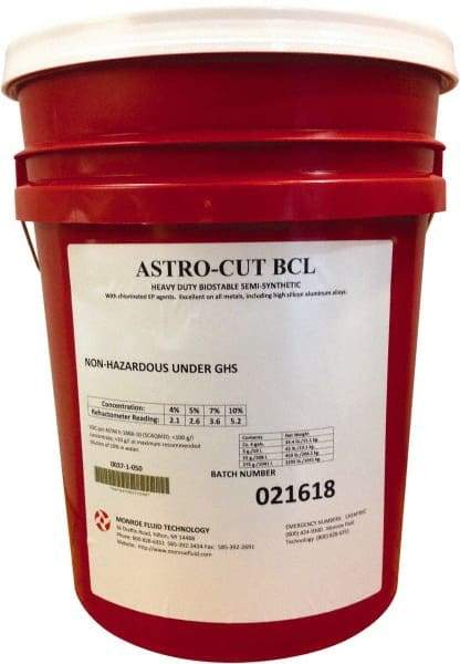 Monroe Fluid Technology - 5 Gal Pail Cutting & Grinding Fluid - Semisynthetic - Exact Tool & Supply