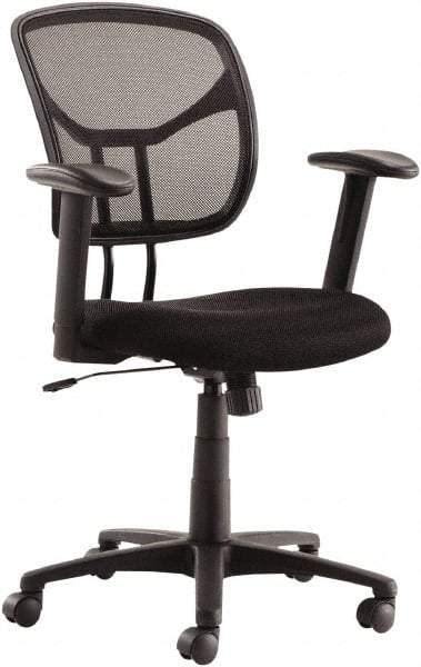 OIF - 41-1/8" High Task Chair - 25" Wide x 26" Deep, Mesh Seat, Black - Exact Tool & Supply