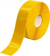 PRO-SAFE - Yellow Solid Color PVC Tape - 3" Wide x 100' Long x 50 mil Thick, General Traffic - Exact Tool & Supply