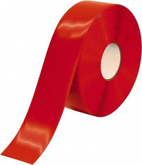 PRO-SAFE - Red Solid Color PVC Tape - 3" Wide x 100' Long x 50 mil Thick, General Traffic - Exact Tool & Supply