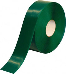 PRO-SAFE - Green Solid Color PVC Tape - 3" Wide x 100' Long x 50 mil Thick, General Traffic - Exact Tool & Supply