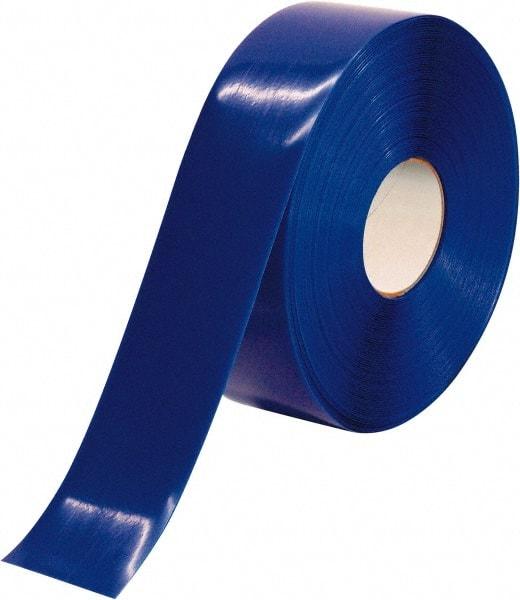PRO-SAFE - Blue Solid Color PVC Tape - 3" Wide x 100' Long x 50 mil Thick, General Traffic - Exact Tool & Supply