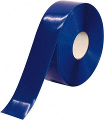 PRO-SAFE - Blue Solid Color PVC Tape - 3" Wide x 100' Long x 50 mil Thick, General Traffic - Exact Tool & Supply