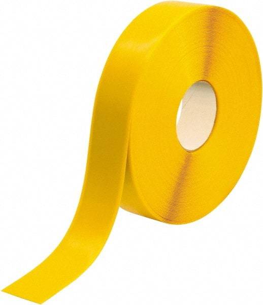 PRO-SAFE - Yellow Solid Color PVC Tape - 2" Wide x 100' Long x 50 mil Thick, General Traffic - Exact Tool & Supply
