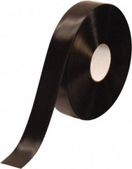 PRO-SAFE - Black Solid Color PVC Tape - 2" Wide x 100' Long x 50 mil Thick, General Traffic - Exact Tool & Supply