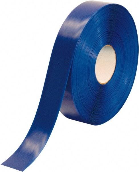 PRO-SAFE - Blue Solid Color PVC Tape - 2" Wide x 100' Long x 50 mil Thick, General Traffic - Exact Tool & Supply