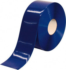 PRO-SAFE - Blue Solid Color PVC Tape - 4" Wide x 100' Long x 50 mil Thick, General Traffic - Exact Tool & Supply