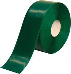 PRO-SAFE - Green Solid Color PVC Tape - 4" Wide x 100' Long x 50 mil Thick, General Traffic - Exact Tool & Supply