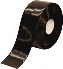 PRO-SAFE - Black Solid Color PVC Tape - 4" Wide x 100' Long x 50 mil Thick, General Traffic - Exact Tool & Supply