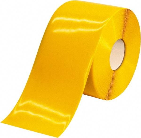 PRO-SAFE - Yellow Solid Color PVC Tape - 6" Wide x 100' Long x 50 mil Thick, General Traffic - Exact Tool & Supply