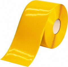 PRO-SAFE - Yellow Solid Color PVC Tape - 6" Wide x 100' Long x 50 mil Thick, General Traffic - Exact Tool & Supply