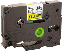 Brother - 3/8" Wide, Yellow Tape Cassette - For Label Maker - Exact Tool & Supply