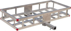 Erickson Manufacturing - Aluminum Cargo Carrier - 22-1/2" Wide x 49" Long, Silver, For Use with 2" Receivers - Exact Tool & Supply