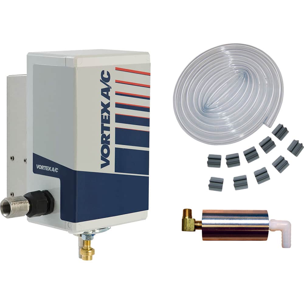 Vortec - Vortex Enclosure Coolers; Type: w/Thermostat ; Integrity: NEMA 12 ; BTU/Hour: 1500 ; Thread Size (NPT): 3/8 ; Standard Cubic Feet Per Minute: 25.00 - Exact Tool & Supply