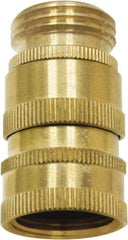 SANI-LAV - 3/4 GHT Garden Hose Quick Disconnect - Brass, Female Hose to Male Hose Connector - Exact Tool & Supply