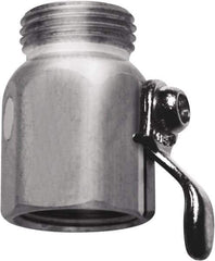 SANI-LAV - 3/4 GHT Garden Hose On/Off Control Valve - Stainless Steel, Male Hose to Female Hose Connector - Exact Tool & Supply
