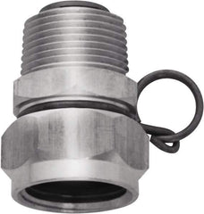 SANI-LAV - 1 Piece, 3/4 GHT & 3/4 GHT MNPT x FGHT, Stainless Steel Reusable Hose Male Swivel Fitting - 3/8" Hose ID x 1-1/4" Hose OD - Exact Tool & Supply