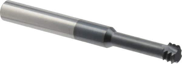 Scientific Cutting Tools - 1/2-13 UNC, 0.37" Cutting Diam, 3 Flute, Solid Carbide Helical Flute Thread Mill - Internal Thread, 1.2" LOC, 3-1/2" OAL, 3/8" Shank Diam - Exact Tool & Supply