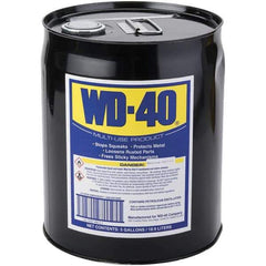 WD-40 - 5 Gal Pail Multi-Use Product - Bulk, Liquid, Stop Squeaks, Removes & Protects, Loosens Rusted Parts, Free Sticky Mechanisms, Drives Out Moisture - Exact Tool & Supply