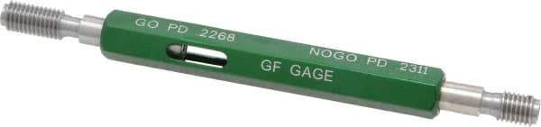 GF Gage - 1/4-28, Class 2B, Double End Plug Thread Go/No Go Gage - Hardened Tool Steel, Size 1 Handle Included - Exact Tool & Supply