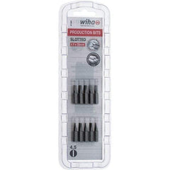 Wiha - Slotted Screwdriver Bits Reversible: NonReversible Blade Width (Inch): 3/16 - Exact Tool & Supply