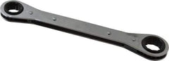 Proto - 5/8" x 3/4" 12 Point Ratcheting Box Wrench - Double End, 1-5/8" Head Diam x 1/2" Head Thickness, 8-1/8" OAL, Steel, Chrome Finish - Exact Tool & Supply