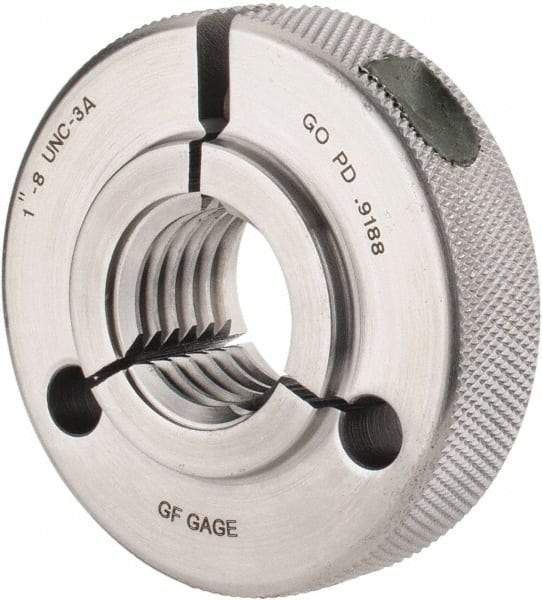 GF Gage - 1-8 Go Single Ring Thread Gage - Class 3A - Exact Tool & Supply