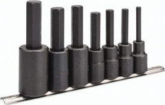 Proto - 7 Piece 1/2" Drive Inch Impact Hex Bit Socket Set - 1/4 to 5/8" Hex - Exact Tool & Supply