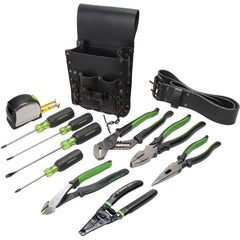 Greenlee - 12 Piece Electrician's Standard Tool Set - Exact Tool & Supply