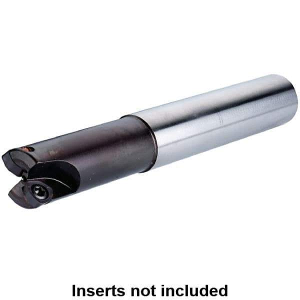 Kennametal - 1" Cut Diam, 0.06" Max Depth, 1" Shank Diam, Cylindrical Shank Indexable High-Feed Helical End Mill - Screw Holding Method, WP..06X4.. Insert, KF Toolholder, Through Coolant - Exact Tool & Supply
