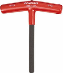 Bondhus - 10mm Hex, T-Handle Cushion Grip, Hex Key - 152mm OAL, Metric System of Measurement - Exact Tool & Supply
