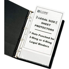 C-LINE - 50 Piece Clear Sheet Protectors-Ring Binder - 14" High x 8-1/2" Wide - Exact Tool & Supply