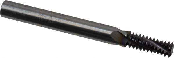 Allied Machine and Engineering - 3/8-16 UNC, 0.285" Cutting Diam, 4 Flute, Solid Carbide Helical Flute Thread Mill - Internal Thread, 3/4" LOC, 3" OAL - Exact Tool & Supply