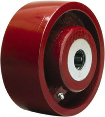 Hamilton - 6 Inch Diameter x 2-1/2 Inch Wide, Cast Iron Caster Wheel - 2,200 Lb. Capacity, 3-1/4 Inch Hub Length, 1-1/4 Inch Axle Diameter, Straight Roller Bearing - Exact Tool & Supply