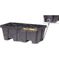 Justrite - Spill Pallets, Platforms, Sumps & Basins; Type: EcoPolyBlend? Spill Control Pallets ; Number of Drums: 2 ; Sump Capacity (Gal.): 66.00 ; Load Capacity (Lb.): 2500.000 ; Material: Polyethylene ; Height (Inch): 18 - Exact Tool & Supply
