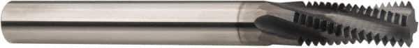 Niagara Cutter - M5x0.75 Metric Special, 0.12" Cutting Diam, 3 Flute, Solid Carbide Helical Flute Thread Mill - Internal/External Thread, 5/16" LOC, 2" OAL, 1/8" Shank Diam - Exact Tool & Supply