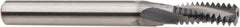 Niagara Cutter - #10-24 UN, 0.134" Cutting Diam, 3 Flute, Solid Carbide Helical Flute Thread Mill - Internal/External Thread, 5/16" LOC, 2" OAL, 3/16" Shank Diam - Exact Tool & Supply