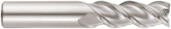 Niagara Cutter - 20mm, 50mm LOC, 20mm Shank Diam, 105mm OAL, 3 Flute, Solid Carbide Square End Mill - Single End, TiCN Finish, Spiral Flute, 45° Helix, Centercutting, Right Hand Cut, Right Hand Flute, Series A345M - Exact Tool & Supply