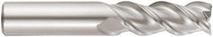 Niagara Cutter - 20mm, 50mm LOC, 20mm Shank Diam, 105mm OAL, 3 Flute, Solid Carbide Square End Mill - Single End, TiCN Finish, Spiral Flute, 45° Helix, Centercutting, Right Hand Cut, Right Hand Flute, Series A345M - Exact Tool & Supply
