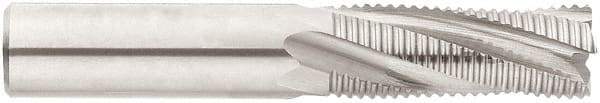 Niagara Cutter - 12mm Diam, Fine Pitch, 32mm LOC, 4 Flute Solid Carbide 45° Corner Chamfer Roughing End Mill - AlTiN Finish, 84mm OAL, 12mm Shank Diam, Single End, Centercutting, 20° Helix - Exact Tool & Supply