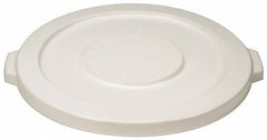 PRO-SOURCE - Round Lid for Use with 20 Gal Round Trash Cans - White, Polyethylene, For Brute Trash Cans - Exact Tool & Supply