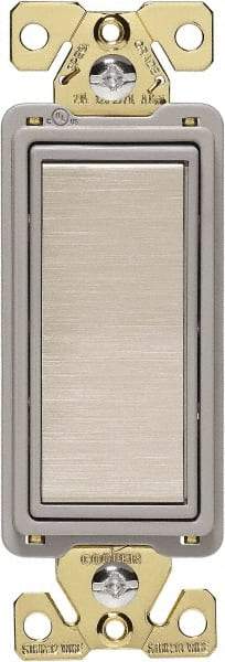 Cooper Wiring Devices - 4 Pole, 120 to 277 VAC, 20 Amp, Commercial Grade, Rocker, Wall and Dimmer Light Switch - 1.3 Inch Wide x 4.19 Inch High - Exact Tool & Supply